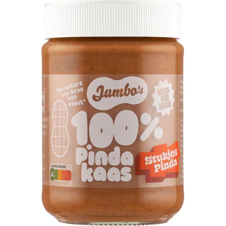 100% PINDAKAAS MET NOOT (X6) 350GR JUMBO