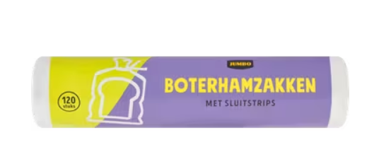 BOTERHAMZAKJES 120 STUKS JUMBO