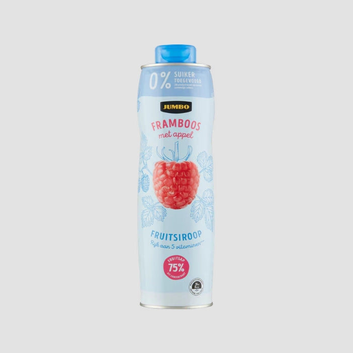 Jumbo Fruitsiroop Framboos met Appel 0% Suiker