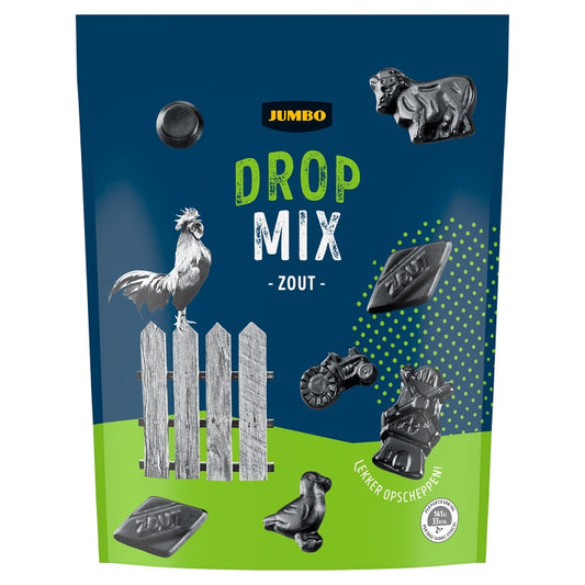 DROPMIX ZOUT / REGALIZ SALAT (X12) 350GR JUMBO
