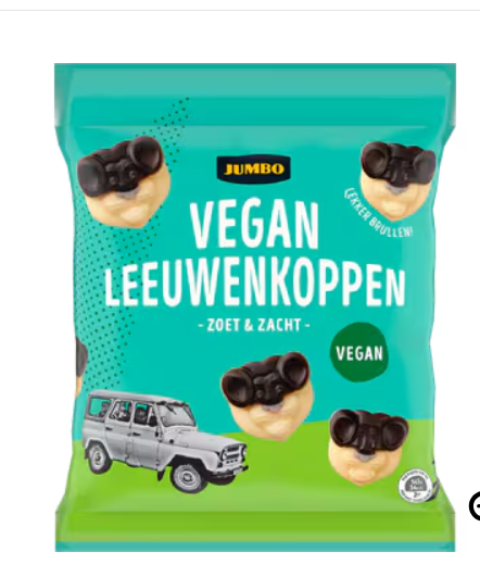 VEGAN LEEUWENKOPPEN 200GR JUMBO
