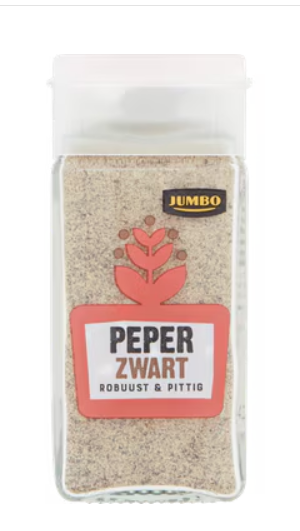 ZWARTE PEPER GEMALEN 40GR JUMBO