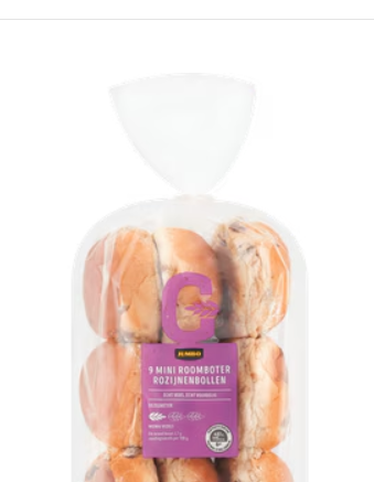 MINI ROZIJNENBOLLEN 9 STUK
