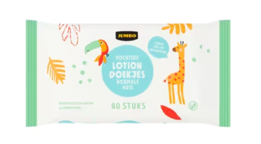 VOCHTIGE LOTIONDOEKJES 80 STUKS JUMBO