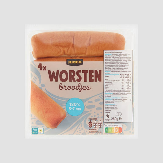 WORSTENBROODJES (X12) 4X70GR JUMBO