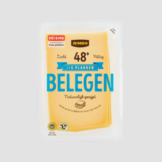 Jumbo Belegen Kaas 48+ Plakken 190g
