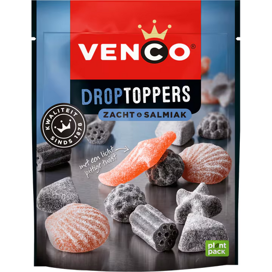 DROPTOPPERS ZACHT SALMIAK (X10) 215GR VENCO
